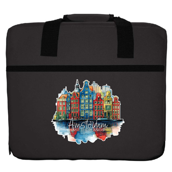 Amsterdam Netherlands Design C Souvenir Destination Seat Cushion Image 1