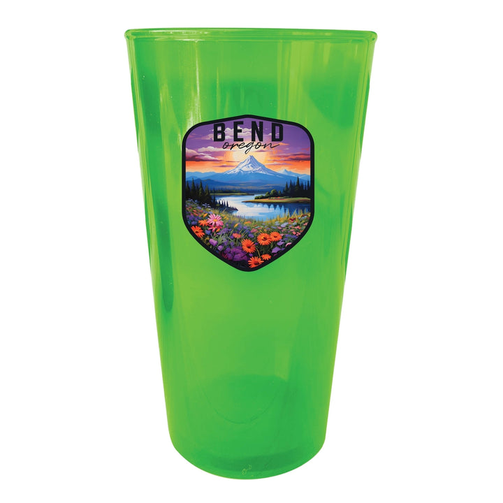 Bend Oregon Design A Souvenir Plastic 16 oz pint Image 3