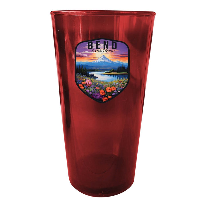 Bend Oregon Design A Souvenir Plastic 16 oz pint Image 1