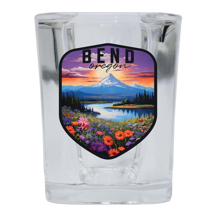 Bend Oregon Design A Souvenir 2 Ounce Shot Glass Square Image 1