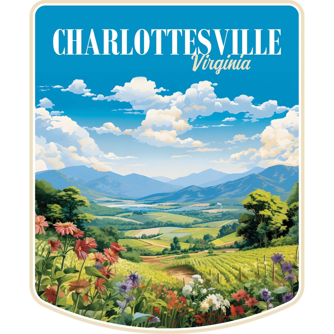 Charlottesville Virginia Design A Souvenir Vinyl Decal Sticker Image 1