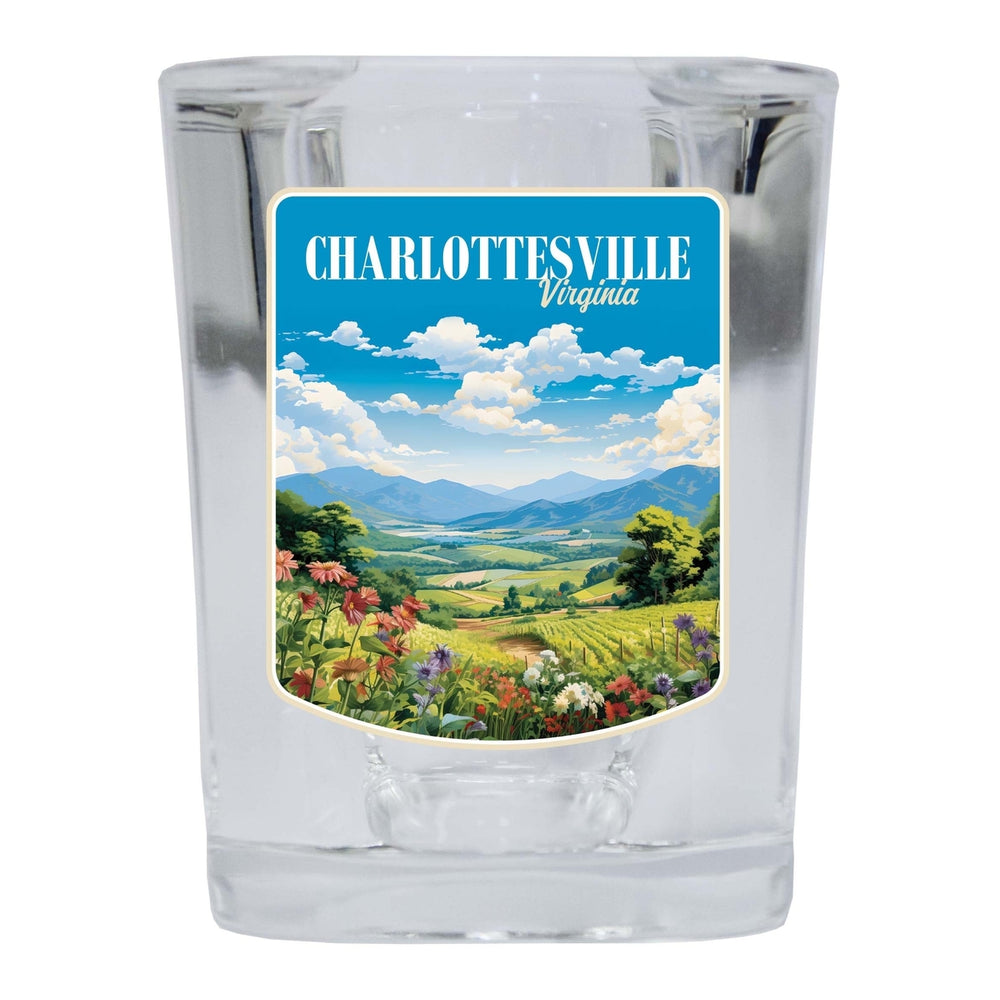 Charlottesville Virginia Design A Souvenir 2 Ounce Shot Glass Square Image 2