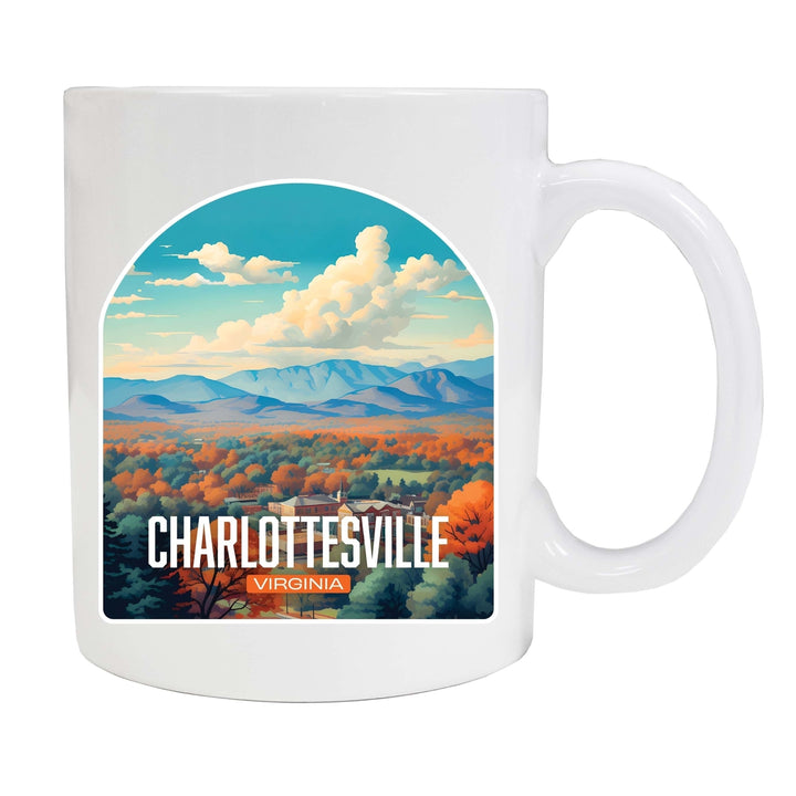 Charlottesville Virginia Design B Souvenir 12 oz Ceramic Coffee Mug Image 1