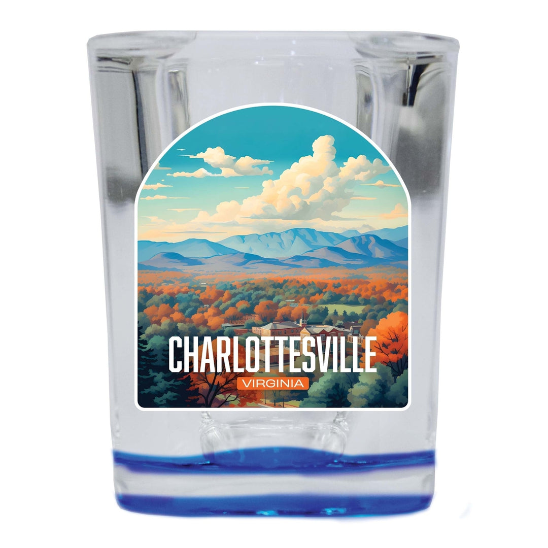 Charlottesville Virginia Design B Souvenir 2 Ounce Shot Glass Square Image 1