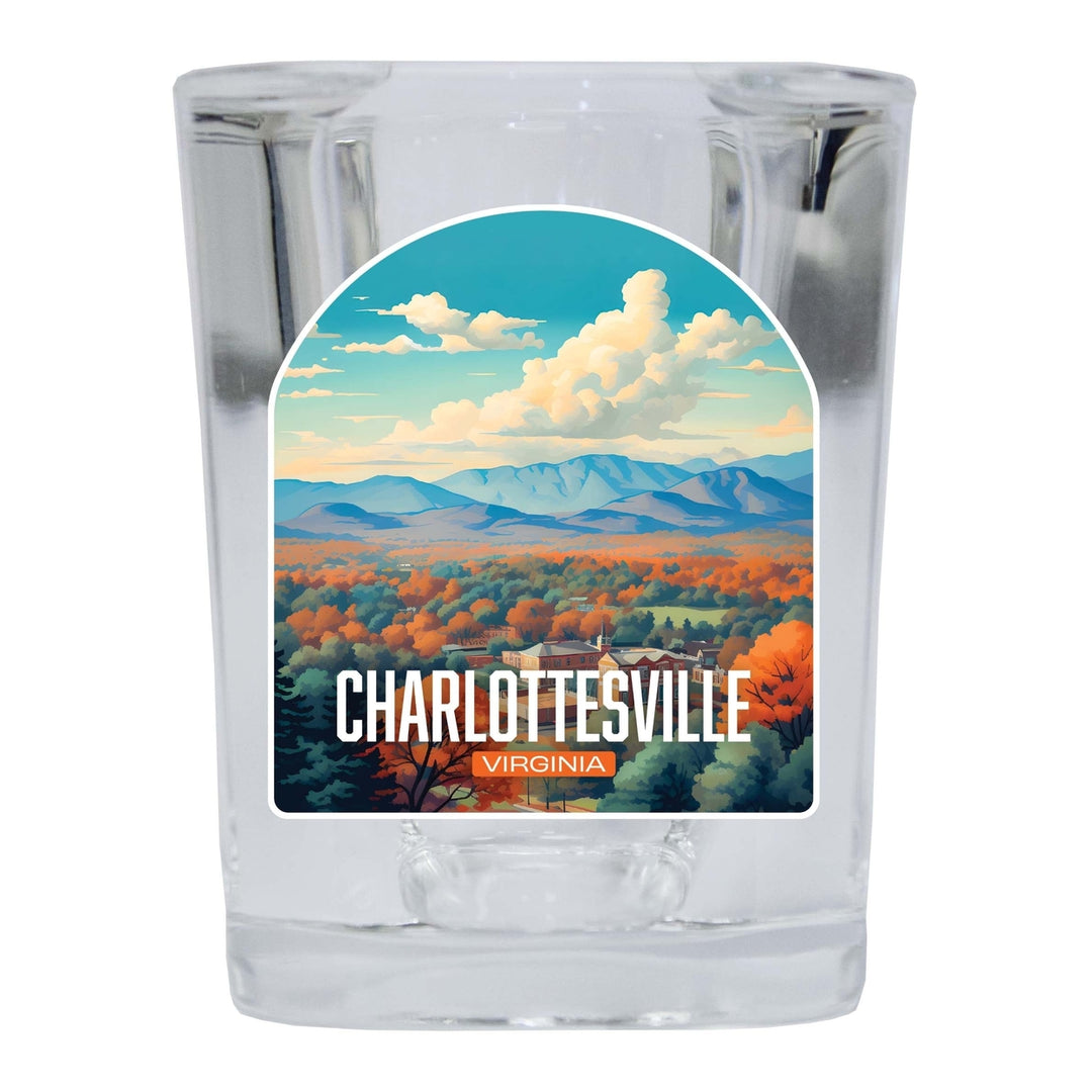 Charlottesville Virginia Design B Souvenir 2 Ounce Shot Glass Square Image 2