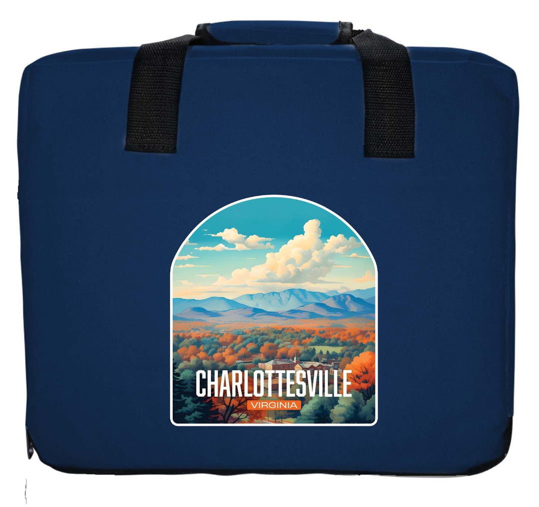 Charlottesville Virginia Design B Souvenir Destination Seat Cushion Image 1