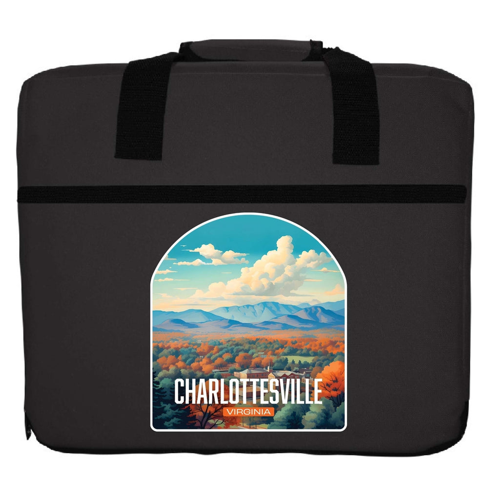 Charlottesville Virginia Design B Souvenir Destination Seat Cushion Image 2