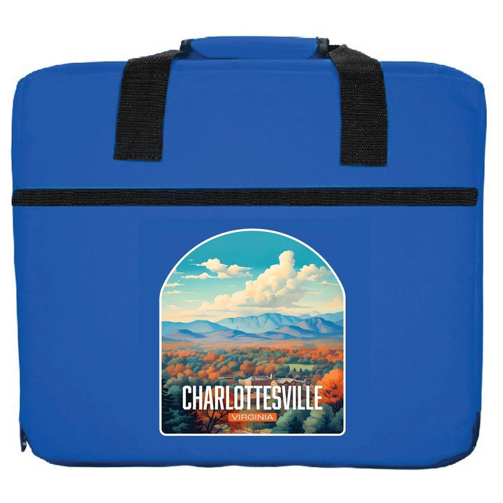 Charlottesville Virginia Design B Souvenir Destination Seat Cushion Image 1