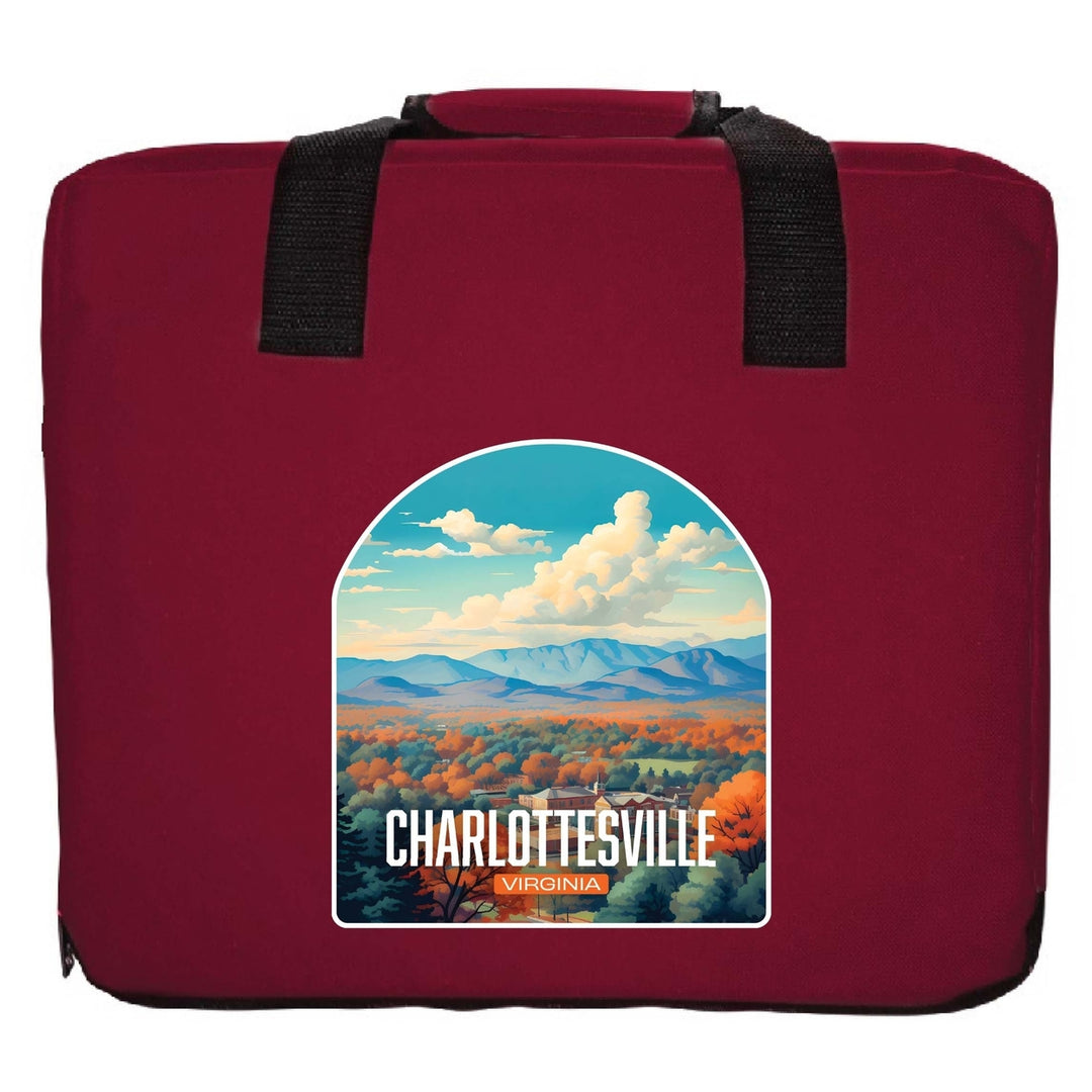 Charlottesville Virginia Design B Souvenir Destination Seat Cushion Image 4