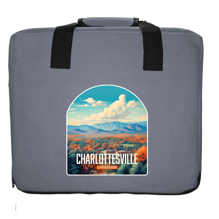 Charlottesville Virginia Design B Souvenir Destination Seat Cushion Image 4