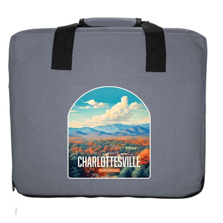 Charlottesville Virginia Design B Souvenir Destination Seat Cushion Image 1