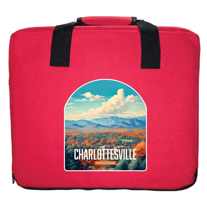 Charlottesville Virginia Design B Souvenir Destination Seat Cushion Image 6