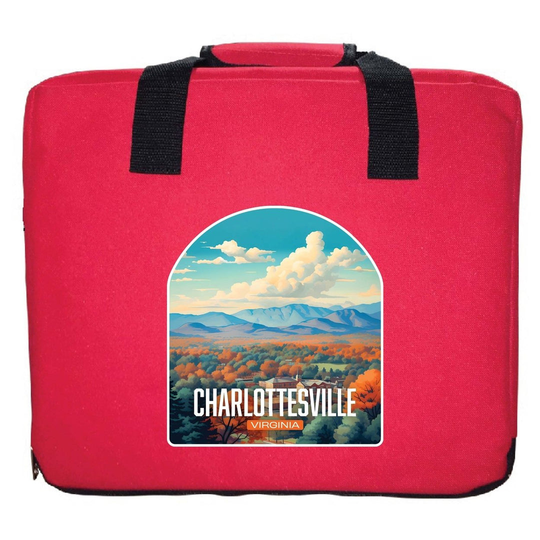 Charlottesville Virginia Design B Souvenir Destination Seat Cushion Image 1