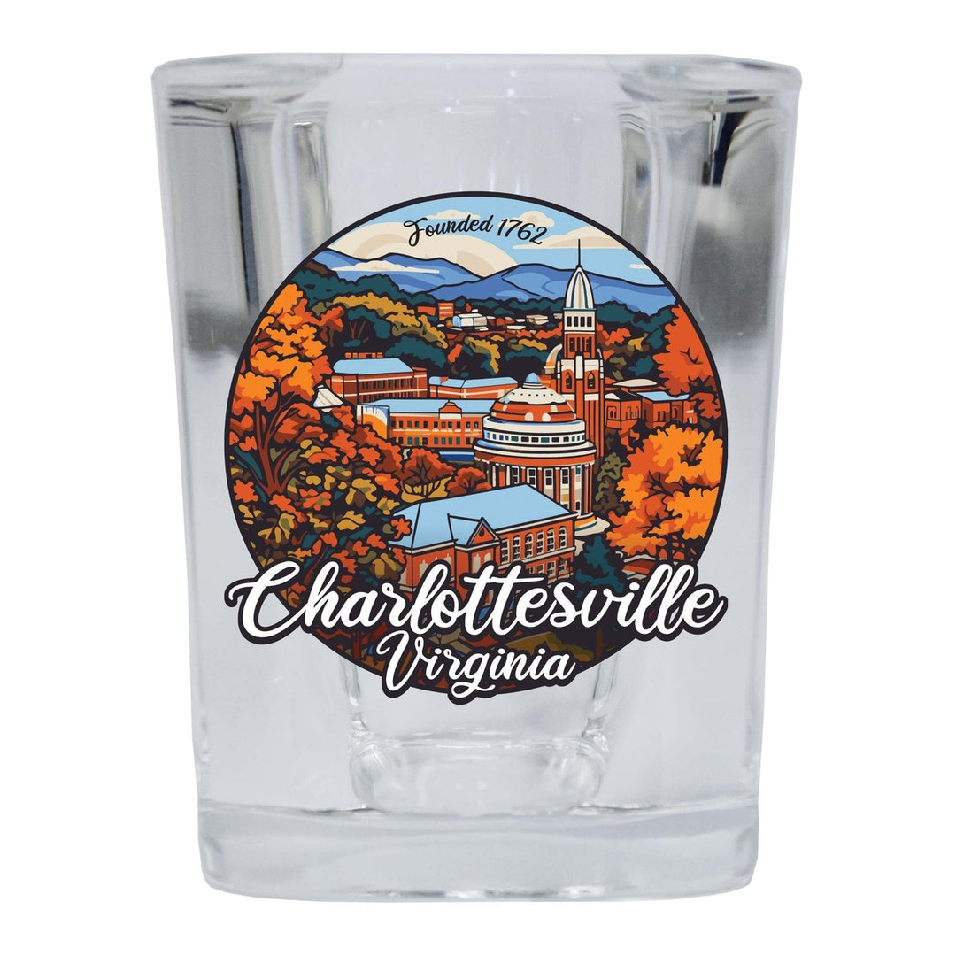 Charlottesville Virginia Design C Souvenir 2 Ounce Shot Glass Square Image 1