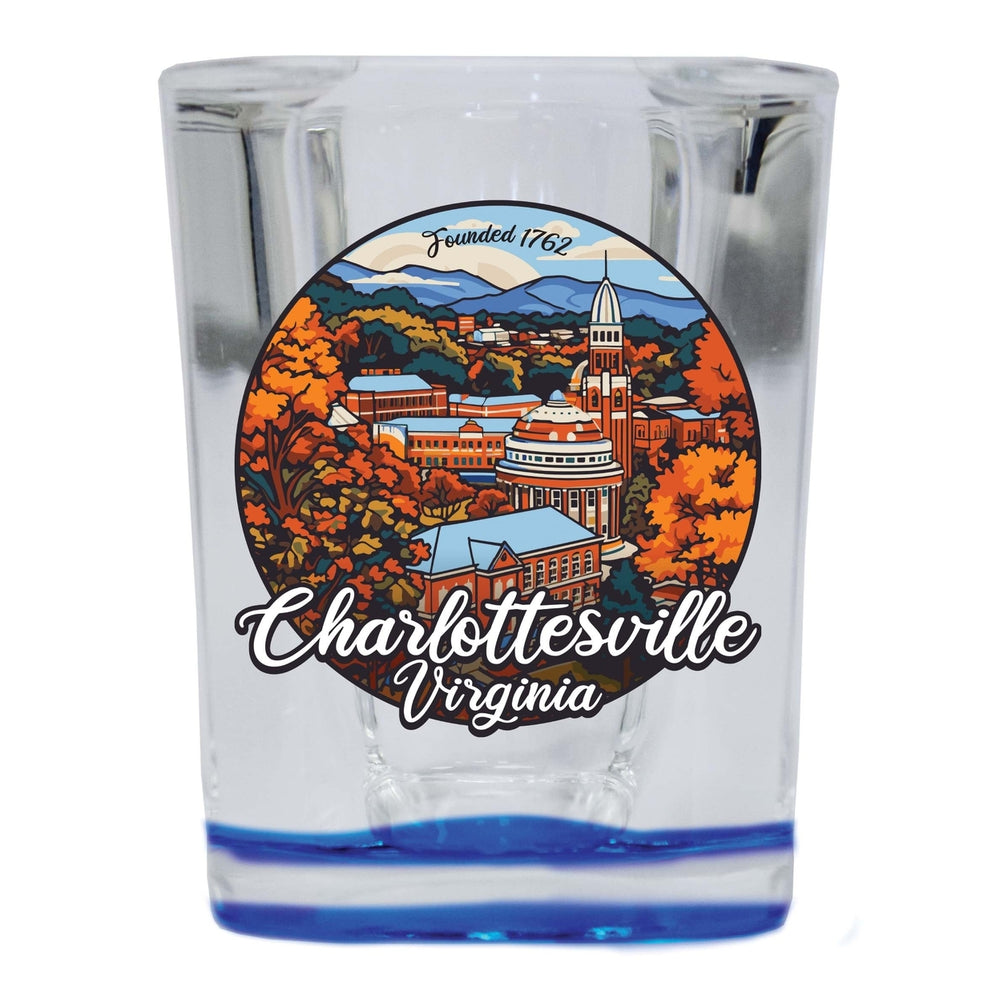 Charlottesville Virginia Design C Souvenir 2 Ounce Shot Glass Square Image 2