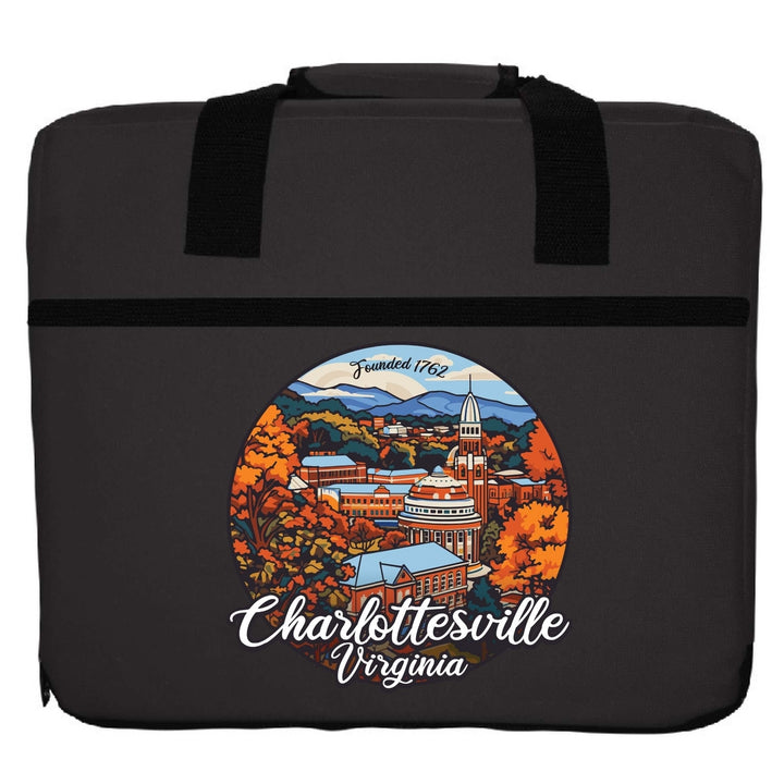 Charlottesville Virginia Design C Souvenir Destination Seat Cushion Image 1