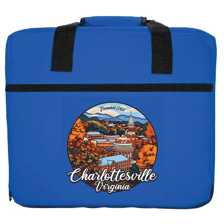 Charlottesville Virginia Design C Souvenir Destination Seat Cushion Image 2