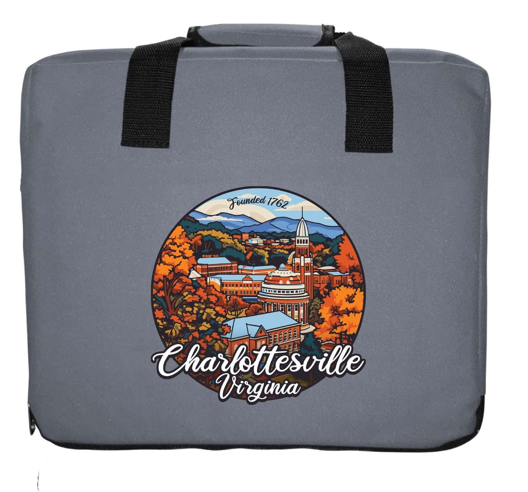 Charlottesville Virginia Design C Souvenir Destination Seat Cushion Image 3