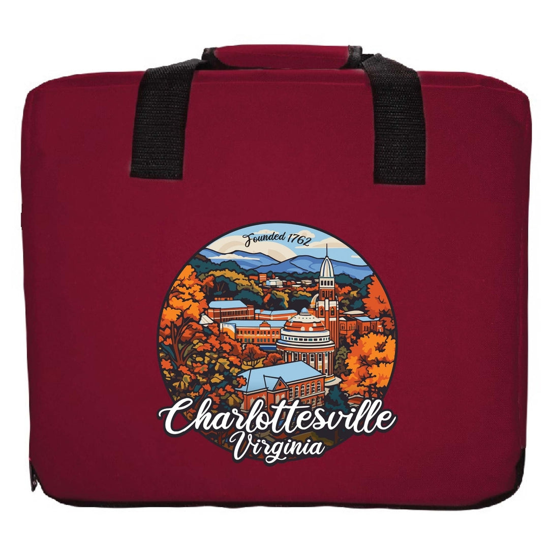 Charlottesville Virginia Design C Souvenir Destination Seat Cushion Image 4