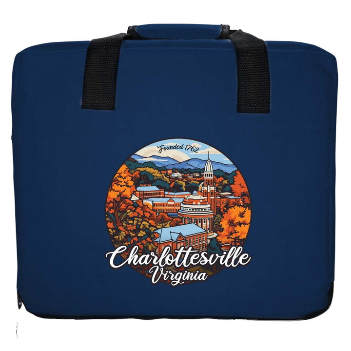 Charlottesville Virginia Design C Souvenir Destination Seat Cushion Image 4