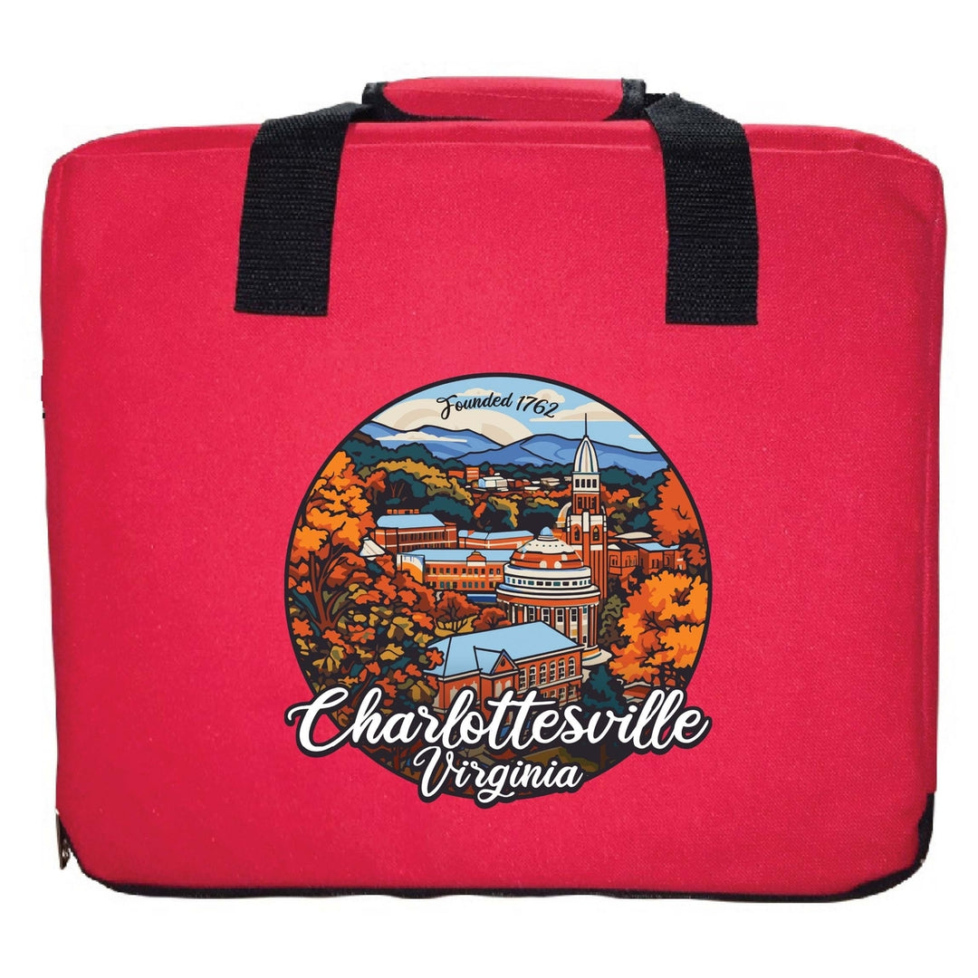 Charlottesville Virginia Design C Souvenir Destination Seat Cushion Image 6