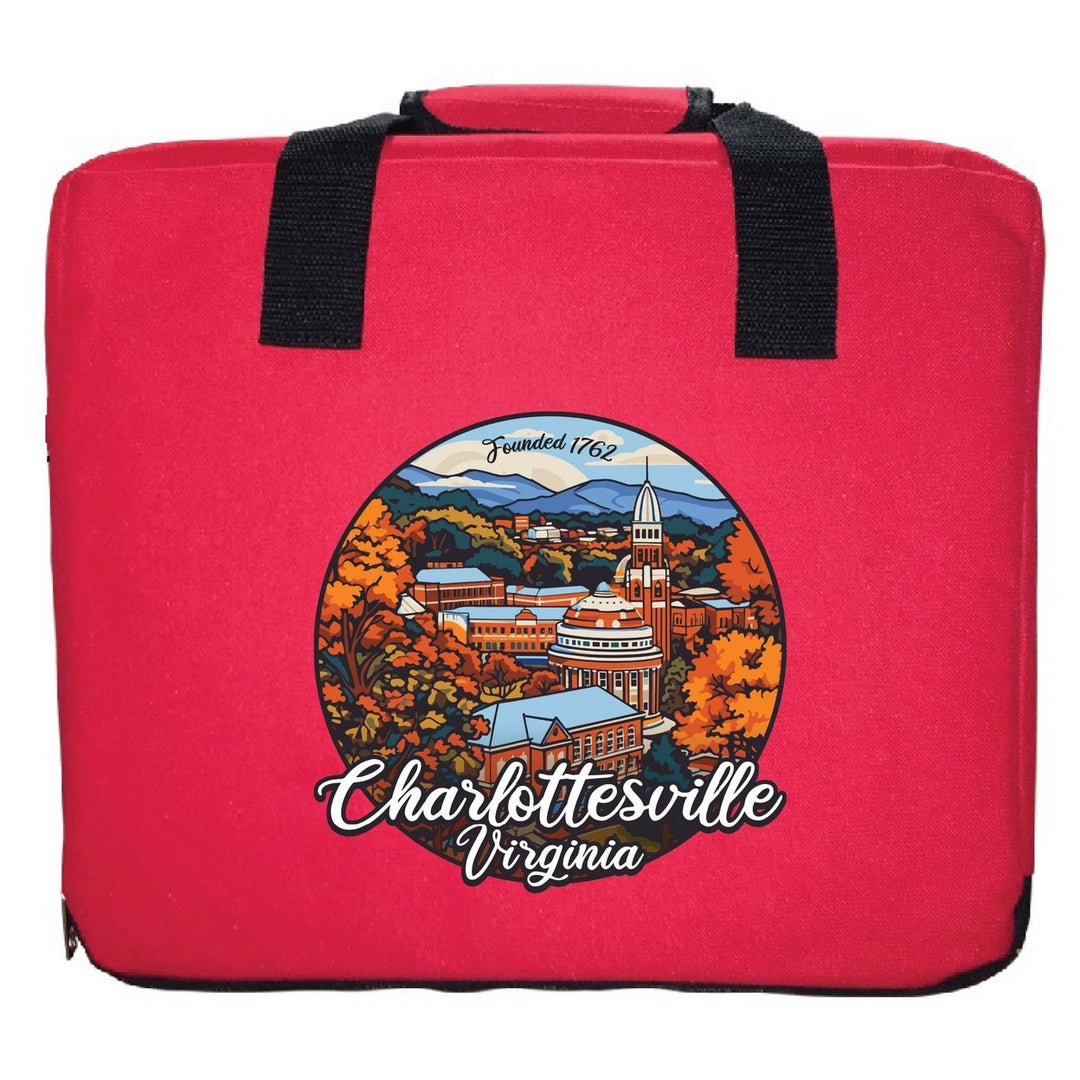 Charlottesville Virginia Design C Souvenir Destination Seat Cushion Image 1