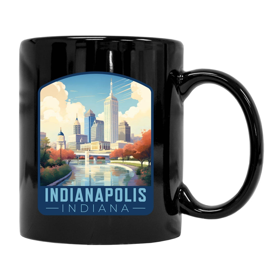 Indianapolis Indiana Design A Souvenir 12 oz Ceramic Coffee Mug Image 1