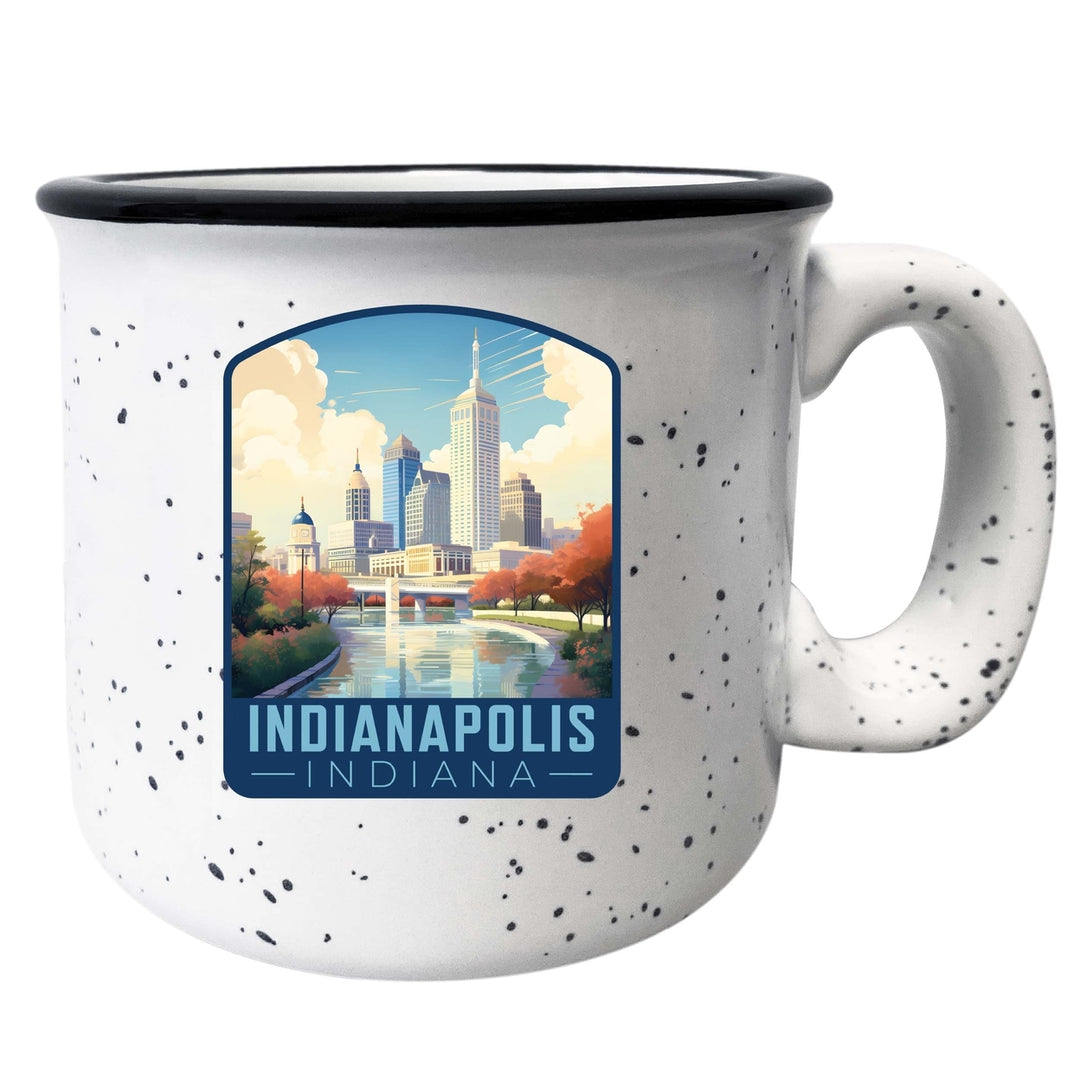 Indianapolis Indiana Design A Souvenir 16 oz Ceramic camping mug Image 1