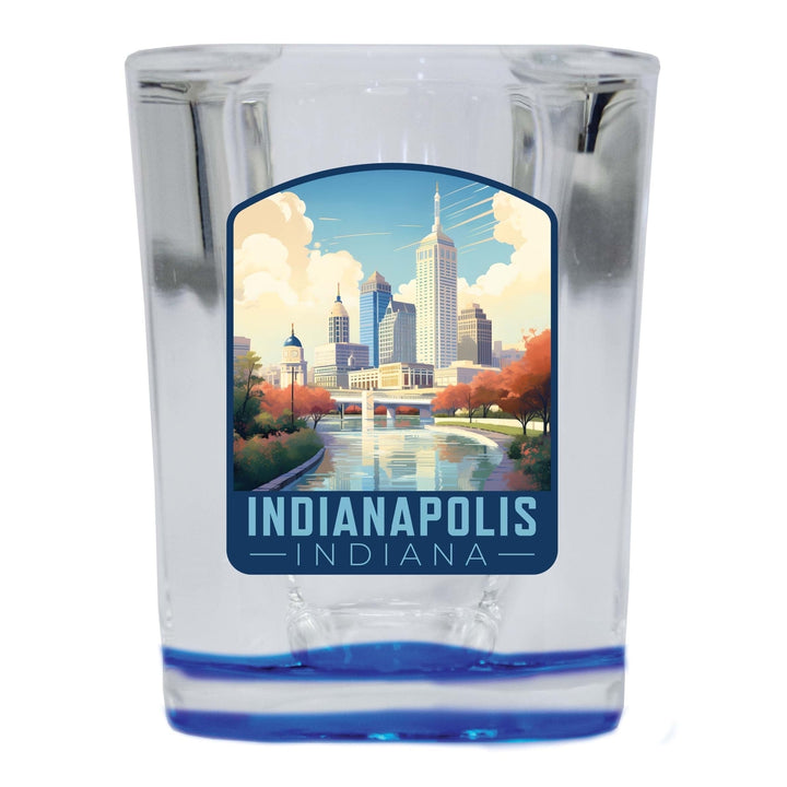 Indianapolis Indiana Design A Souvenir 2 Ounce Shot Glass Square Image 1