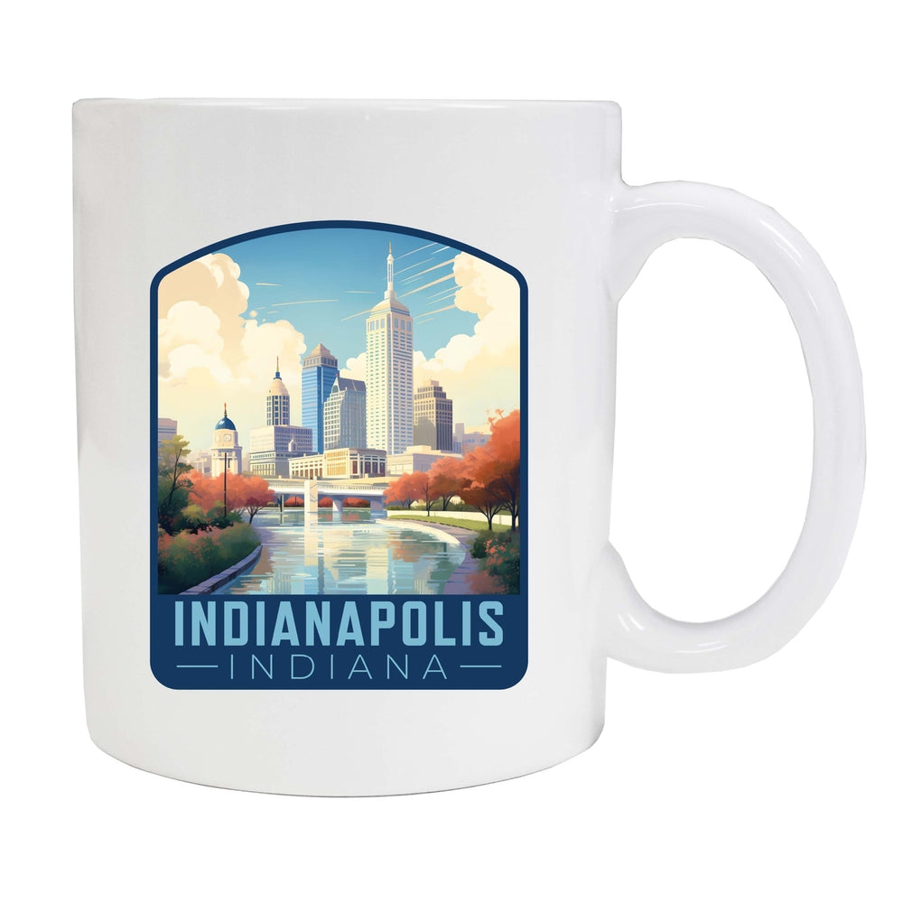 Indianapolis Indiana Design A Souvenir 12 oz Ceramic Coffee Mug Image 2