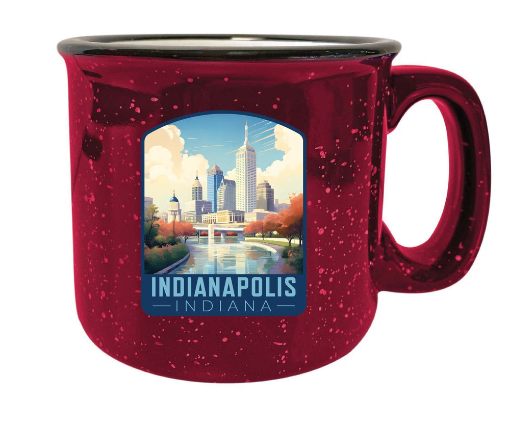 Indianapolis Indiana Design A Souvenir 16 oz Ceramic camping mug Image 2