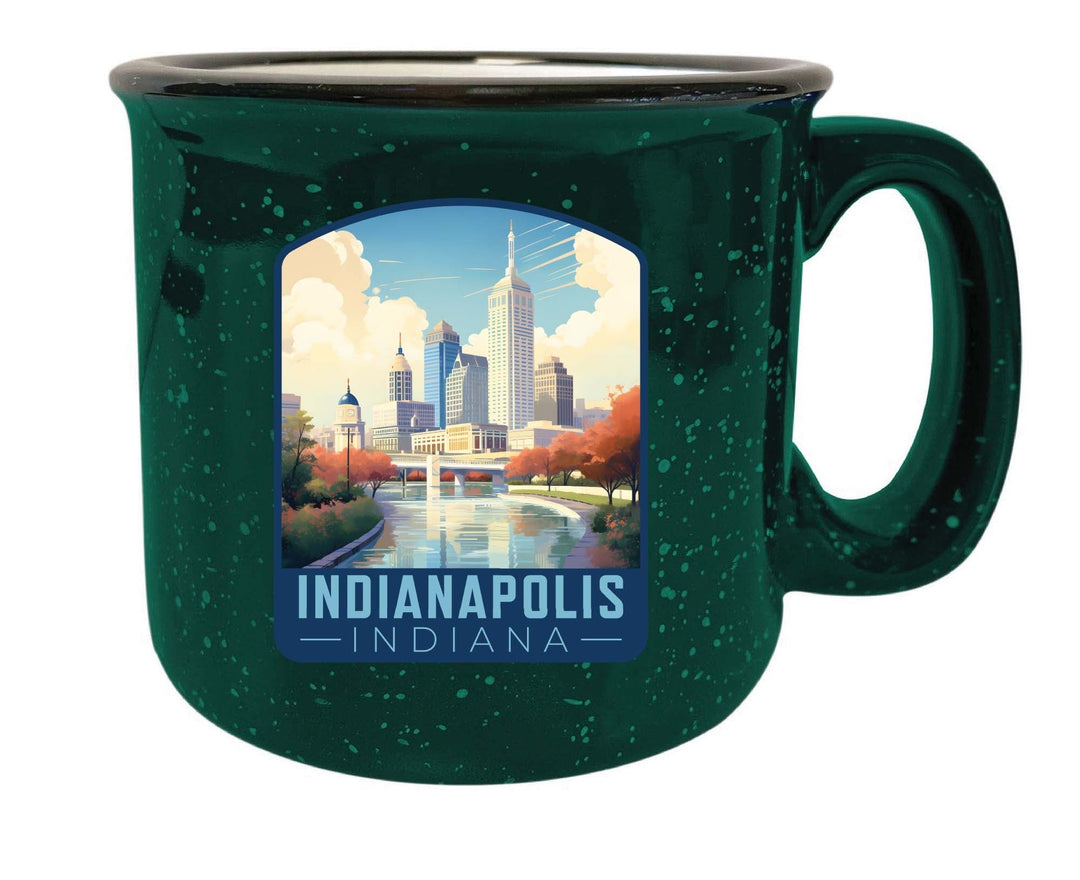 Indianapolis Indiana Design A Souvenir 16 oz Ceramic camping mug Image 4