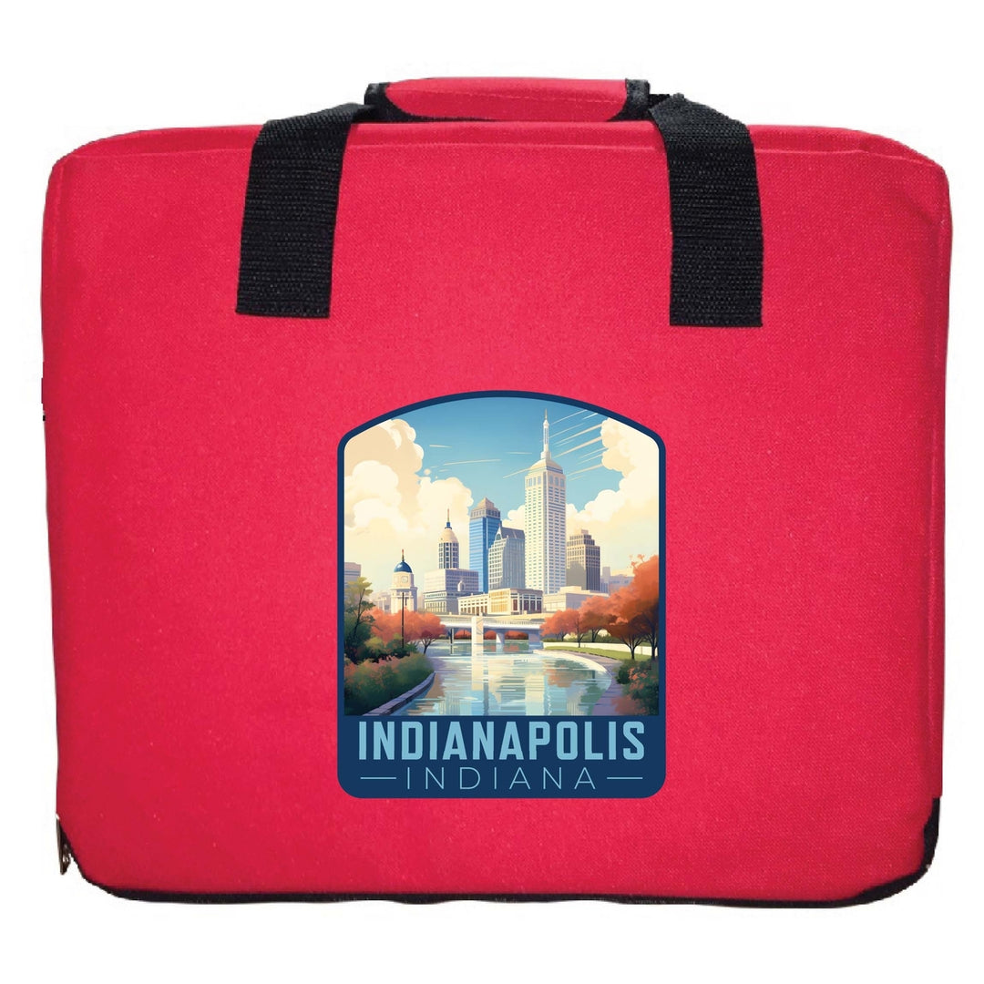 Indianapolis Indiana Design A Souvenir Destination Seat Cushion Image 2