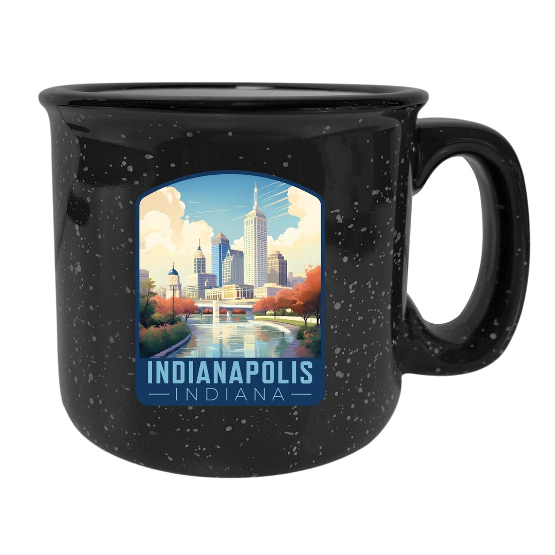 Indianapolis Indiana Design A Souvenir 16 oz Ceramic camping mug Image 4