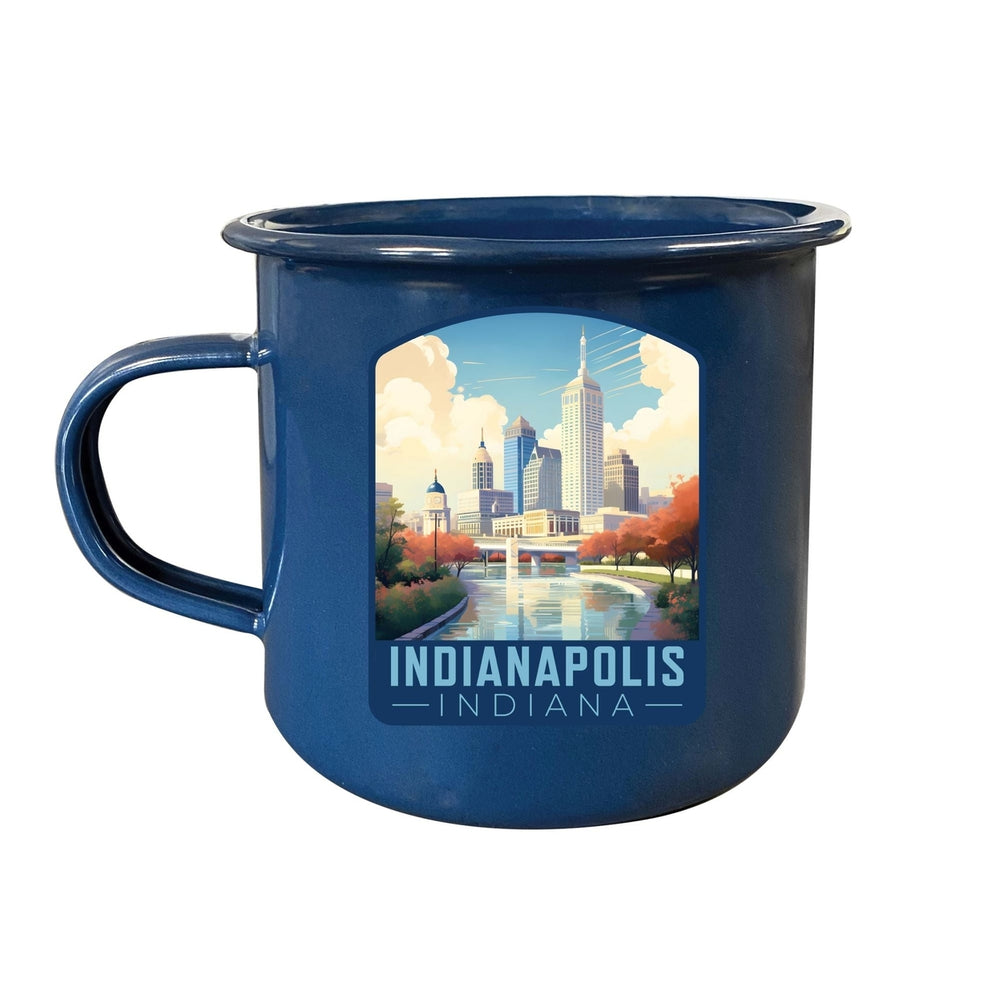 Indianapolis Indiana Design A Souvenir Tin Camper Coffee Mug Image 2