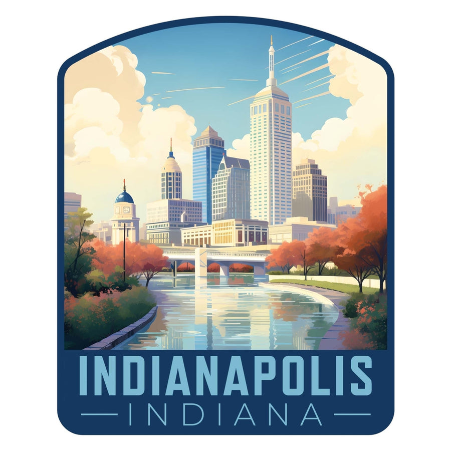 Indianapolis Indiana Design A Souvenir Vinyl Decal Sticker Image 1