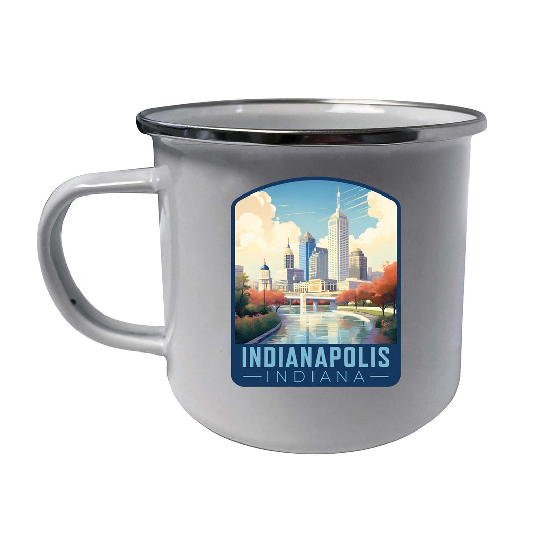 Indianapolis Indiana Design A Souvenir Tin Camper Coffee Mug Image 3