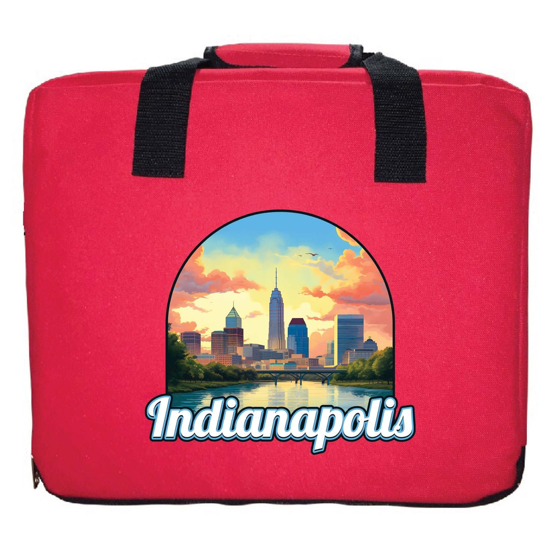 Indianapolis Indiana Design B Souvenir Destination Seat Cushion Image 1