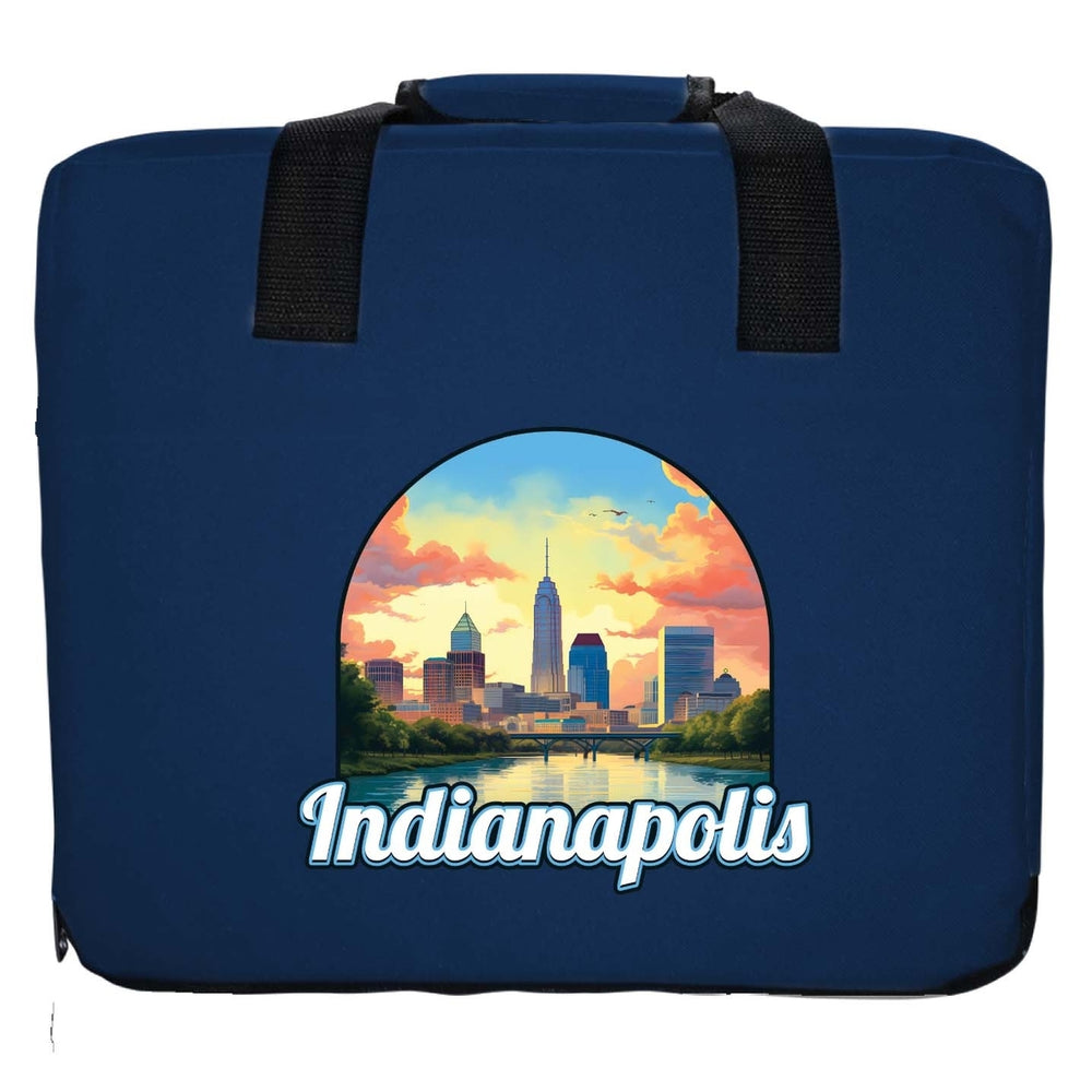 Indianapolis Indiana Design B Souvenir Destination Seat Cushion Image 2