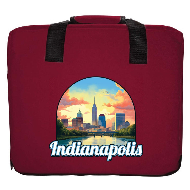 Indianapolis Indiana Design B Souvenir Destination Seat Cushion Image 3