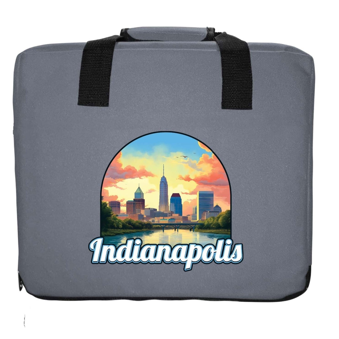 Indianapolis Indiana Design B Souvenir Destination Seat Cushion Image 4