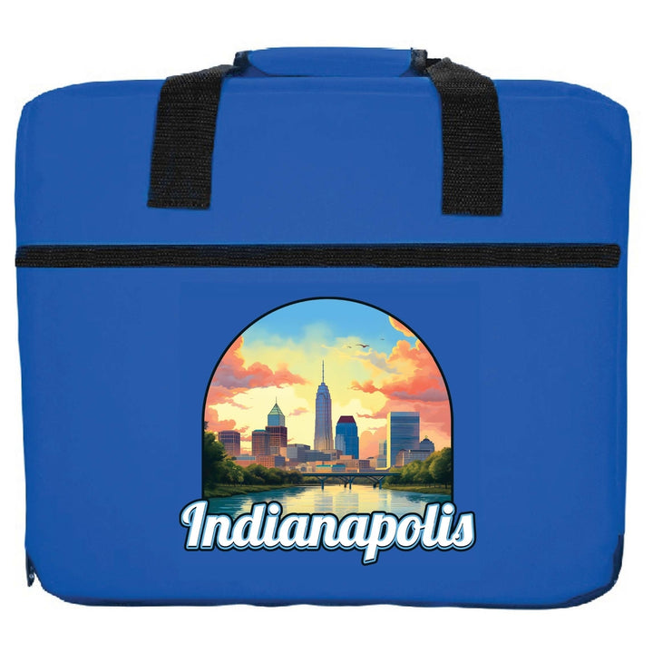 Indianapolis Indiana Design B Souvenir Destination Seat Cushion Image 4