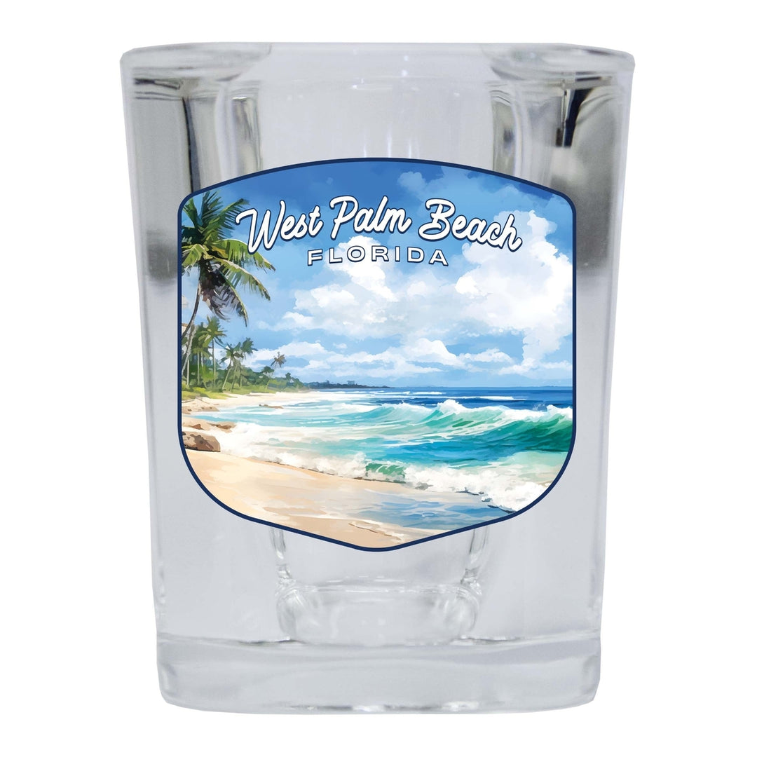 West Palm Beach Florida Design B Souvenir 2 Ounce Shot Glass Square Image 1