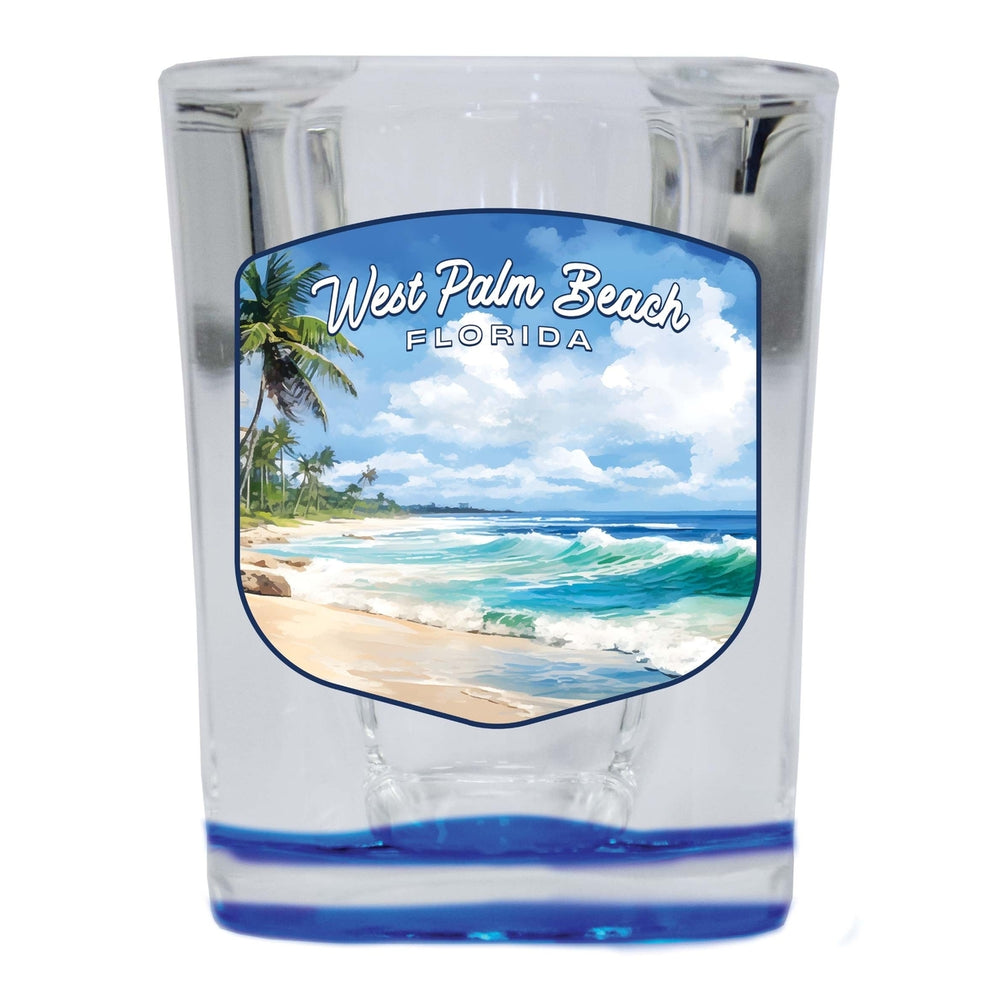 West Palm Beach Florida Design B Souvenir 2 Ounce Shot Glass Square Image 2