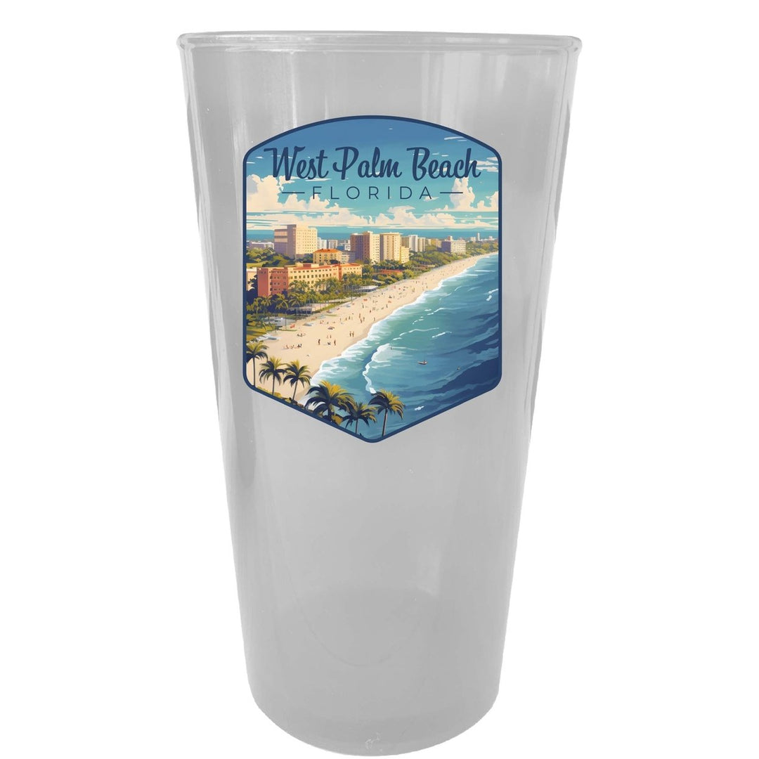 West Palm Beach Florida Design A Souvenir Plastic 16 oz pint Image 2