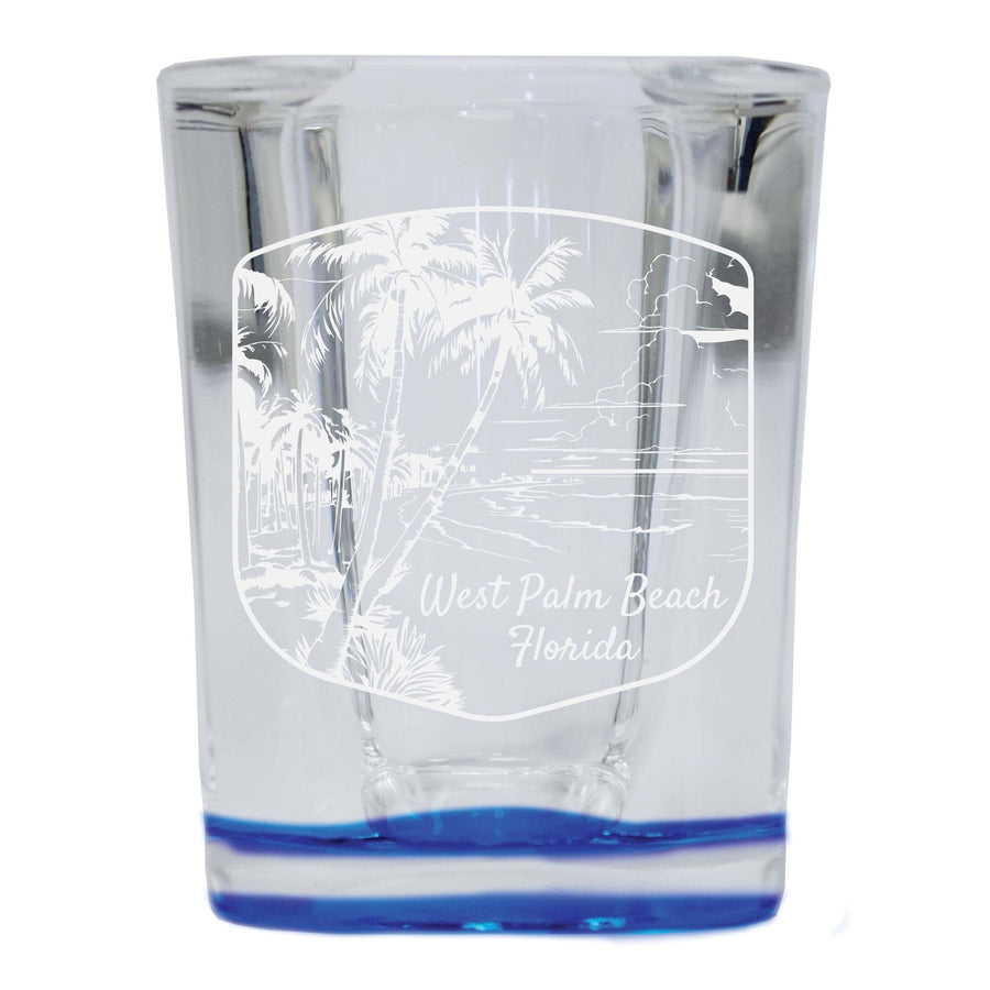 West Palm Beach Souvenir 2 Ounce Engraved Shot Glass Square Image 1