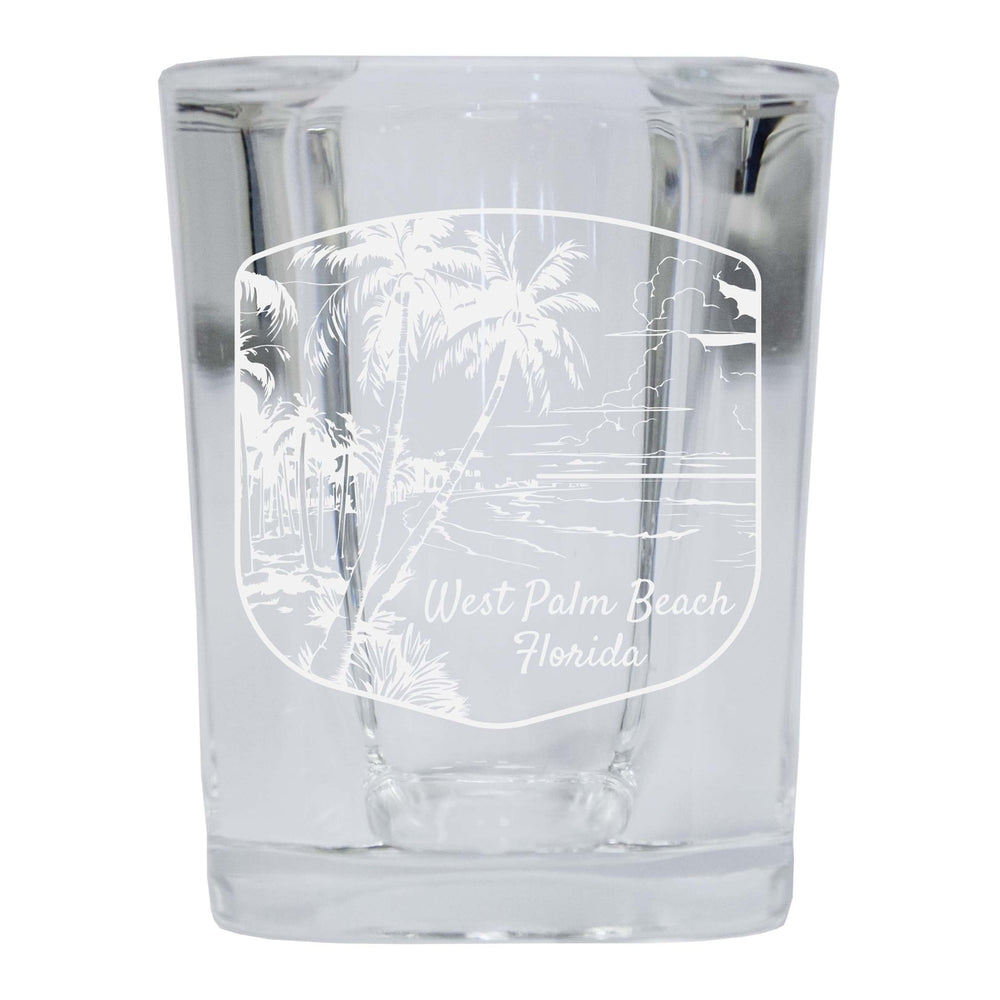 West Palm Beach Souvenir 2 Ounce Engraved Shot Glass Square Image 2