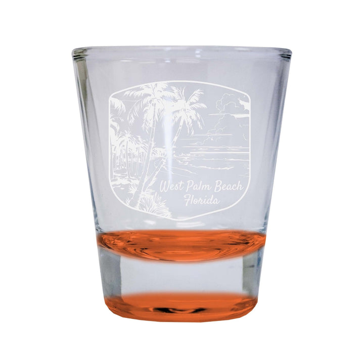 West Palm Beach Souvenir 2 Ounce Engraved Shot Glass Round Image 4