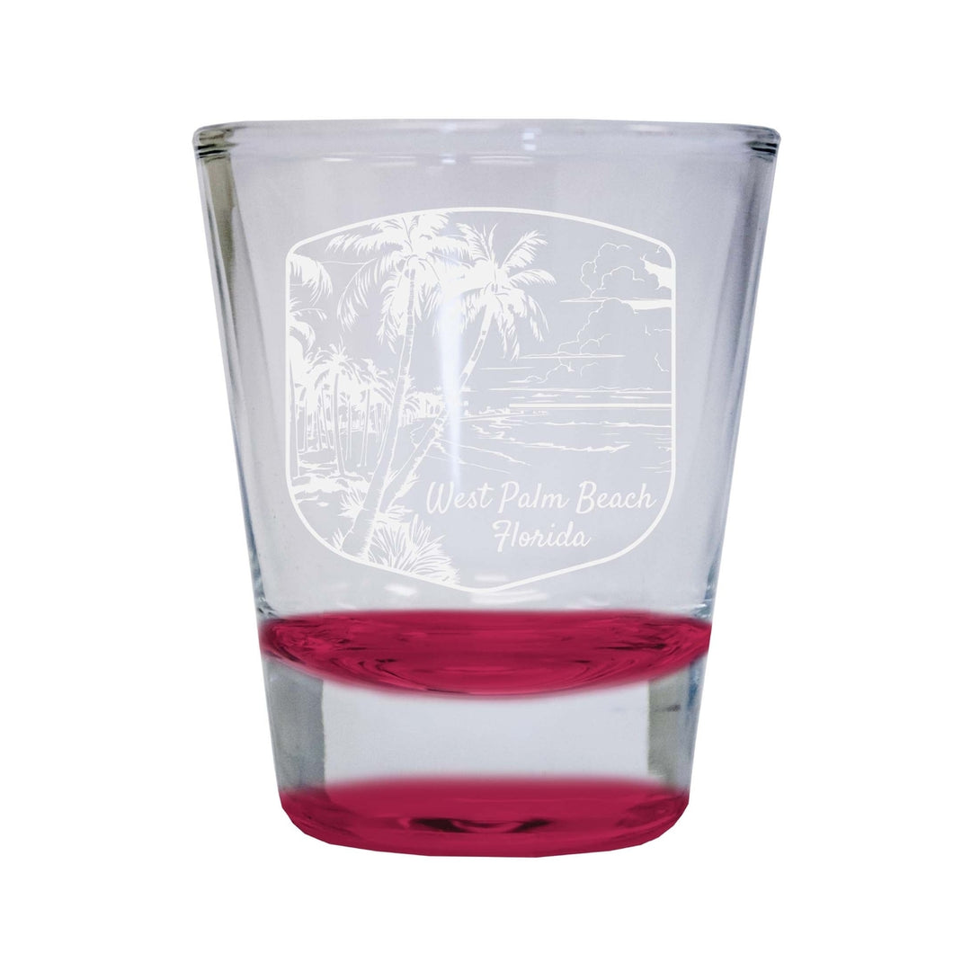 West Palm Beach Souvenir 2 Ounce Engraved Shot Glass Round Image 4