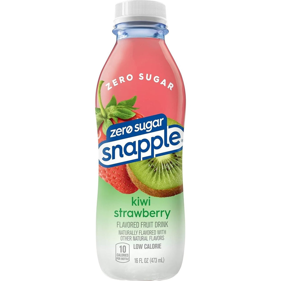 SNAPPLE Kiwi Strawberry - Zero Sugar473ml (Pack of 12 Bottles) Image 1